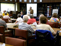Pictures of the July meeting of the Evening Genealogy Club, with Esther Warner, presenter