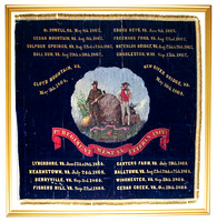 The 1st W.Va. Veteran Infantry (USA) was formed in November1864 from the 5th and 9th W.Va. regiments. This flag, made in early 1865, commemorates the battles in which these regiments participated.